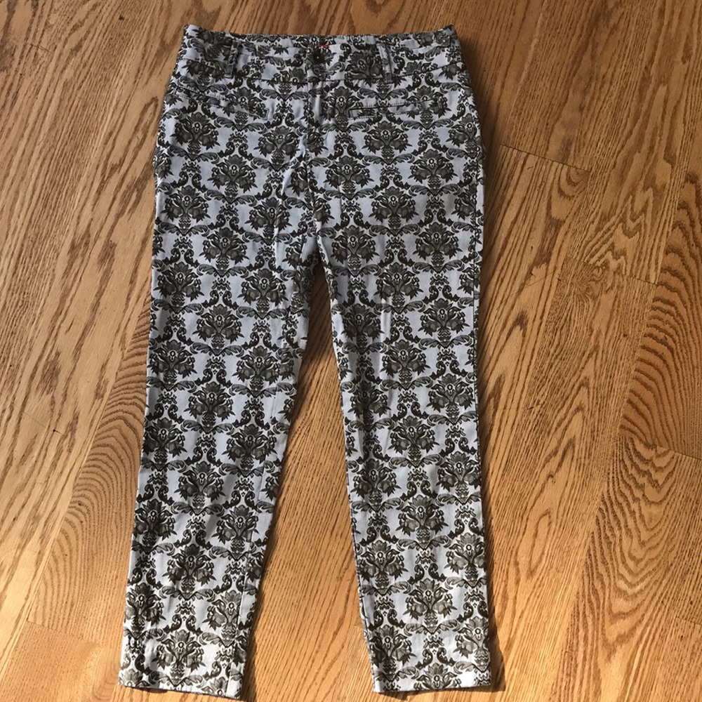 Anthropologie Brocade Patterned Pants